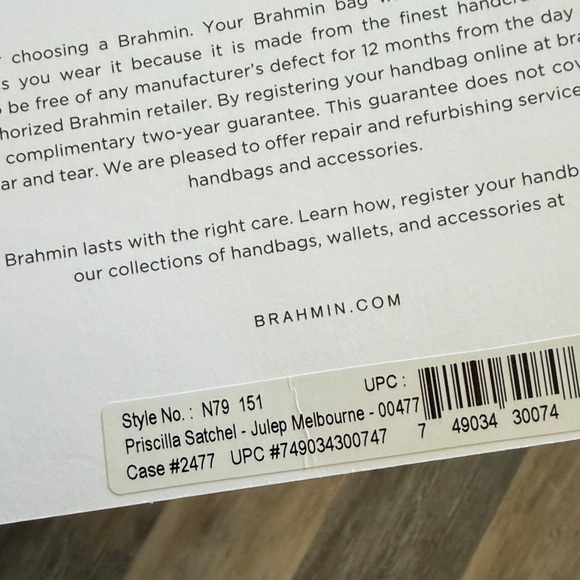 Brahmin Priscilla Melbourne in Julep Pink & Green Croc-Embossed Satchel. - Picture 7 of 16